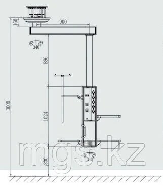Потолочная операционная консоль одноплечевая мод. TPF-1 Потолочная операционная консоль одноплечевая мод. TPF-1