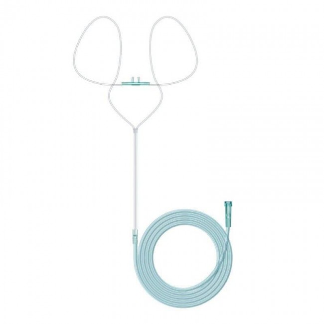 Кислородная носовая канюля для взрослых с трубкой 2 м.